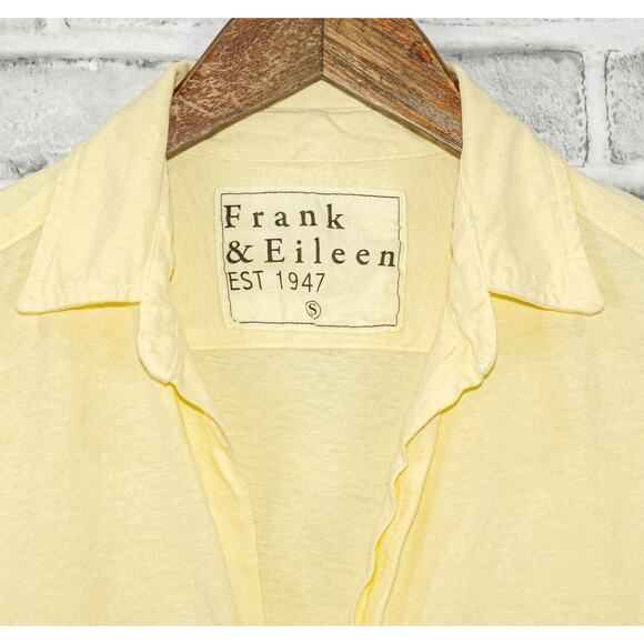 Frank & Eileen Tee Lab Button up HJ Shirt Yellow Cotton Size small - Picture 2 of 8